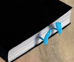 sleeping man bookmark feet