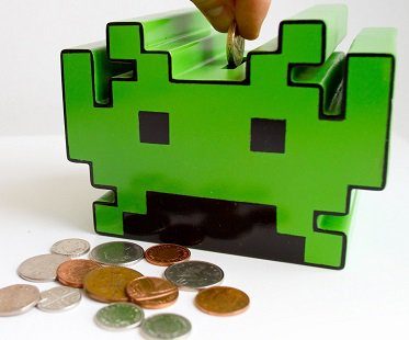 space invaders money box