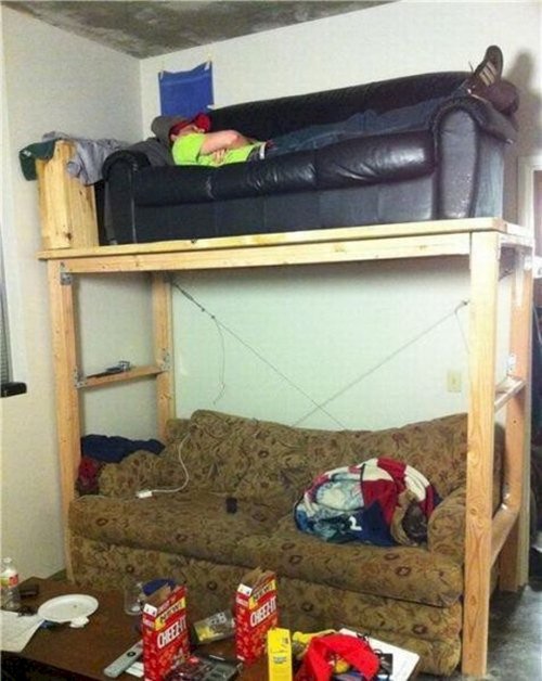 stupid-ways-to-save-money-bunk-couch