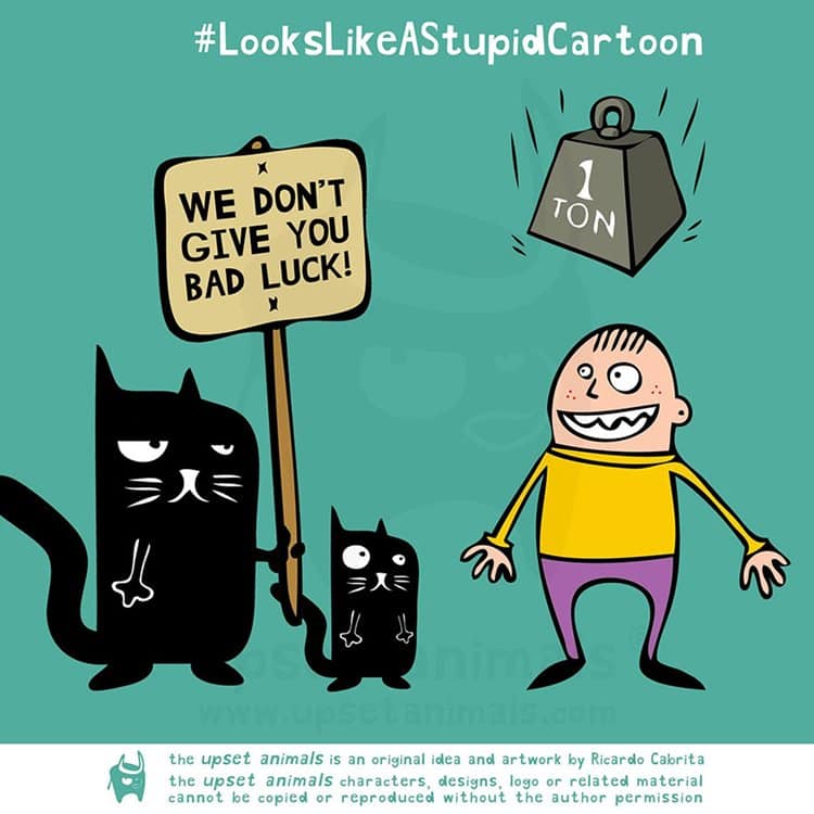 upset-animals-cartoons-luck