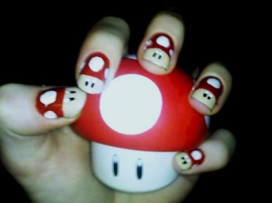 video-game-nail-art-mushrooms