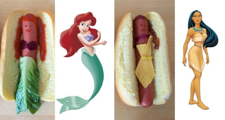 Disney Princesses As Hotdogs