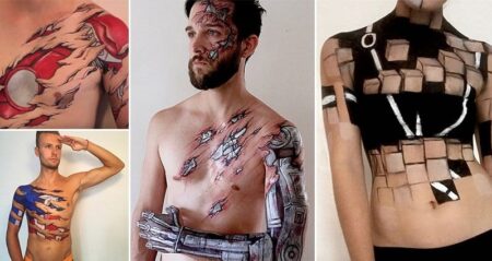 Jody Steel Bodypainted Superheroes