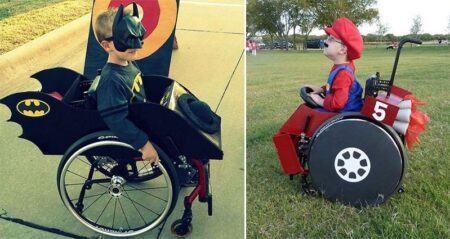 Mom Creates Halloween Costumes For Son's Wheelchair