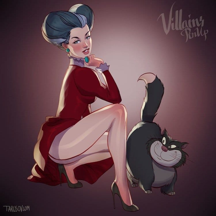 Andrew Tarusov Re Imagines Female Disney Villains As Pin