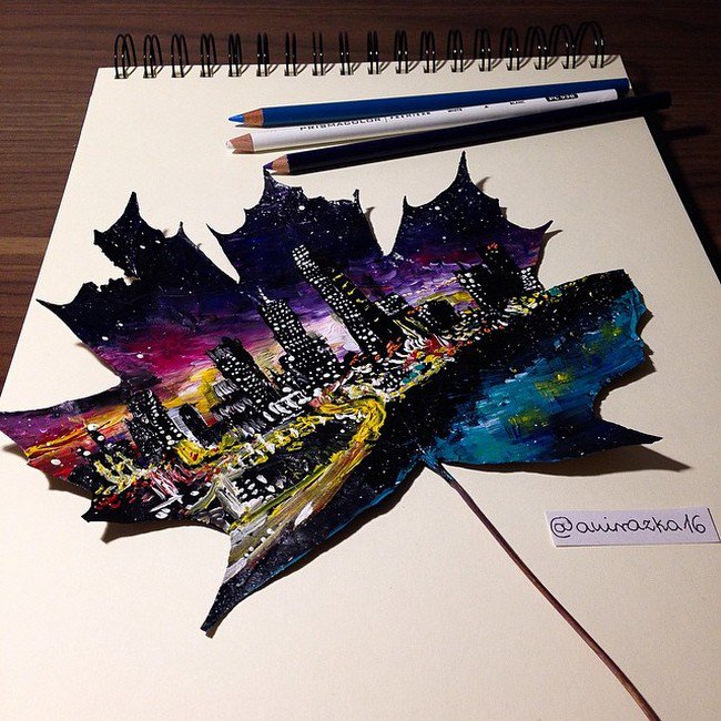 cityscape leaf