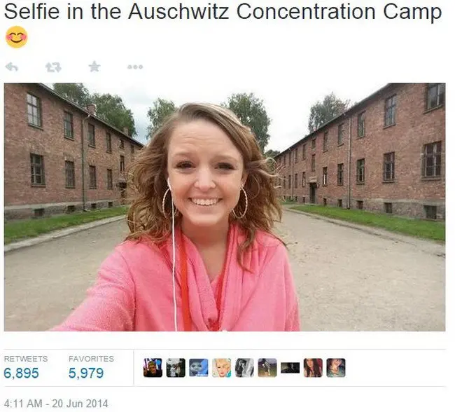 concentration camp selfie