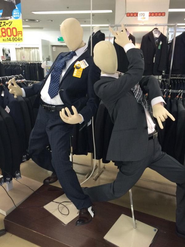 crazy posed mannequins