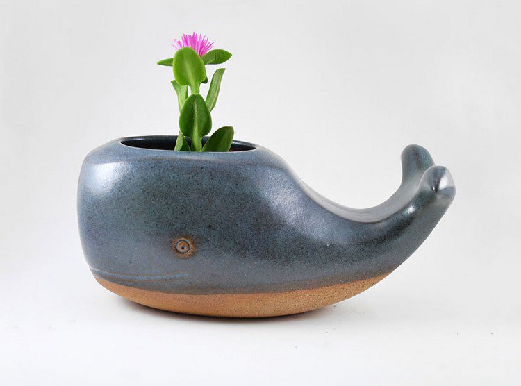 dark whale planter