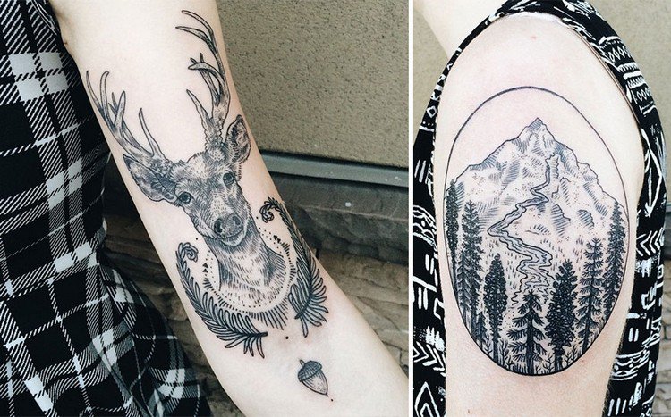 deer mountain tattoos