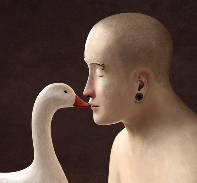 irma-gruenholz-clay-portraits-duck