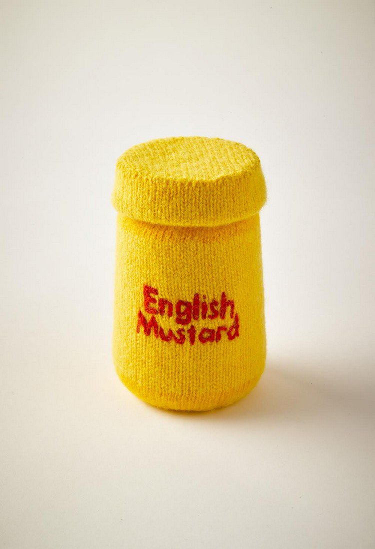 knitted mustard