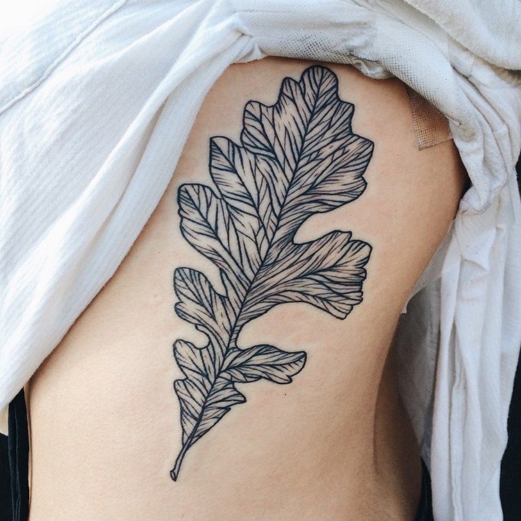 leaf tattoo