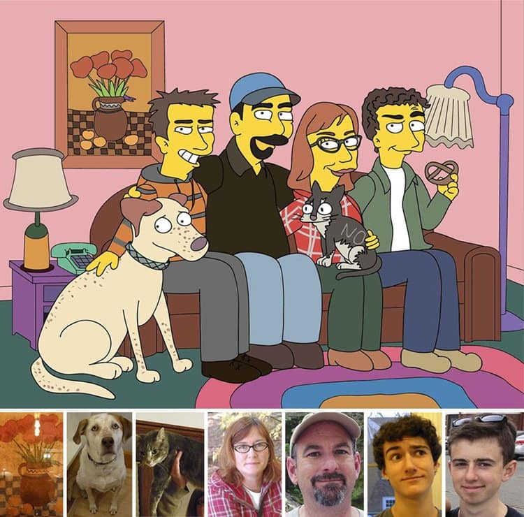 simpsons-caricatures-family