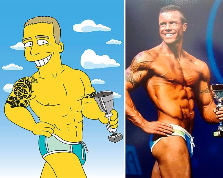 simpsons-caricatures-fitness