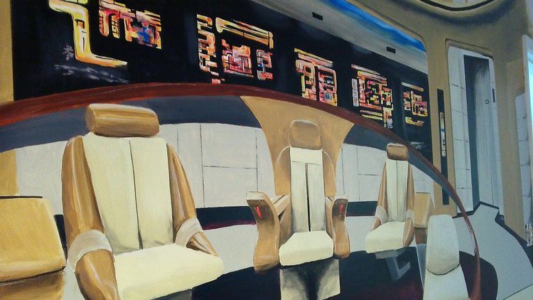 star trek mural close up