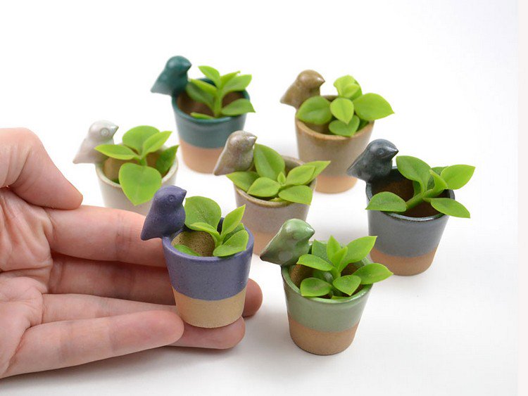 tiny birds planters