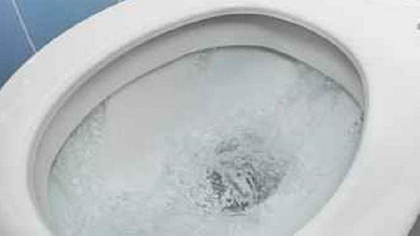 toilet bowl flushing