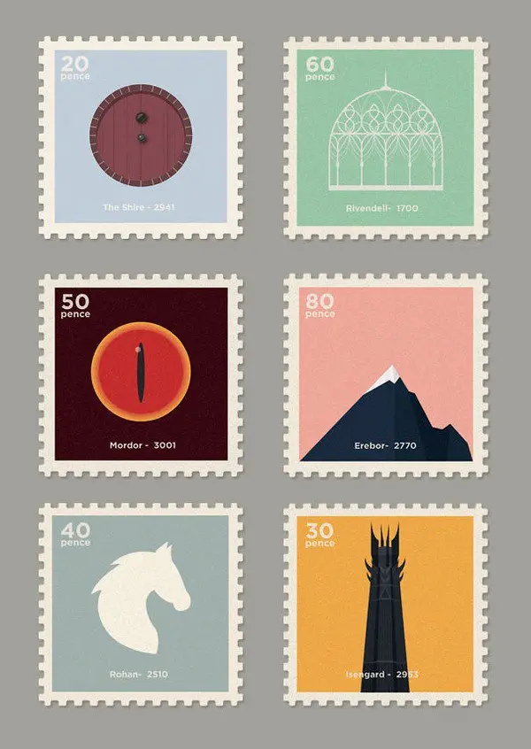 tolkien stamps