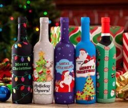 Christmas Wine Bottle Covers