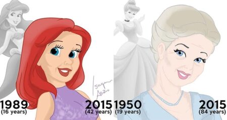 Disney Princesses Grown Up Old