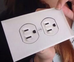 Fake Electric Outlet Sticker