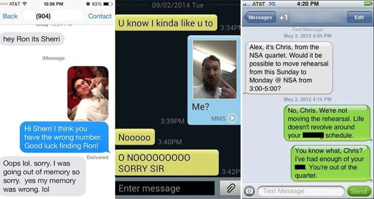 Funny Response Wrong Number Texts