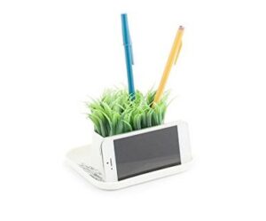 Grass Pen Pot And Phone Stand desk