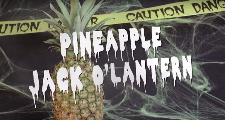 Halloween Pineapples Jack-O-Lantern