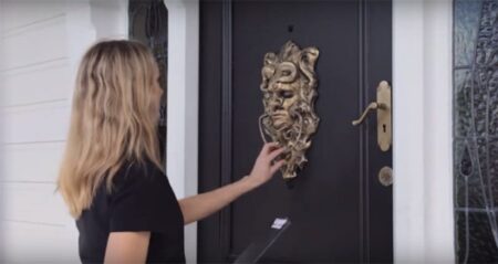 Human Head Talking Door Knocker