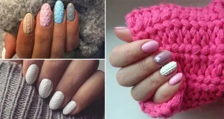 Nail Art Trend Knitted Texture