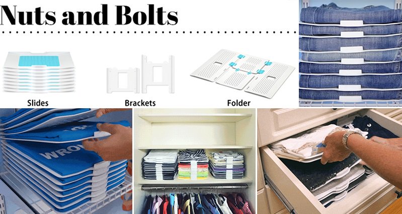 The Magnetic Closet Organizer and Laundry Folder 