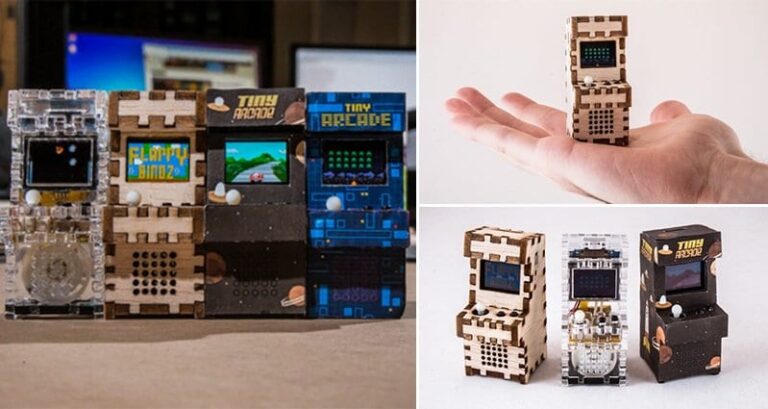 Tiny Arcade Smallest Playable Retro Gaming Cabinet