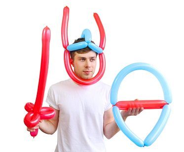 Weapon Balloon Modelling Kit red blue