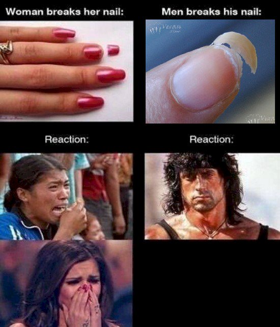 breaking nail men vs women