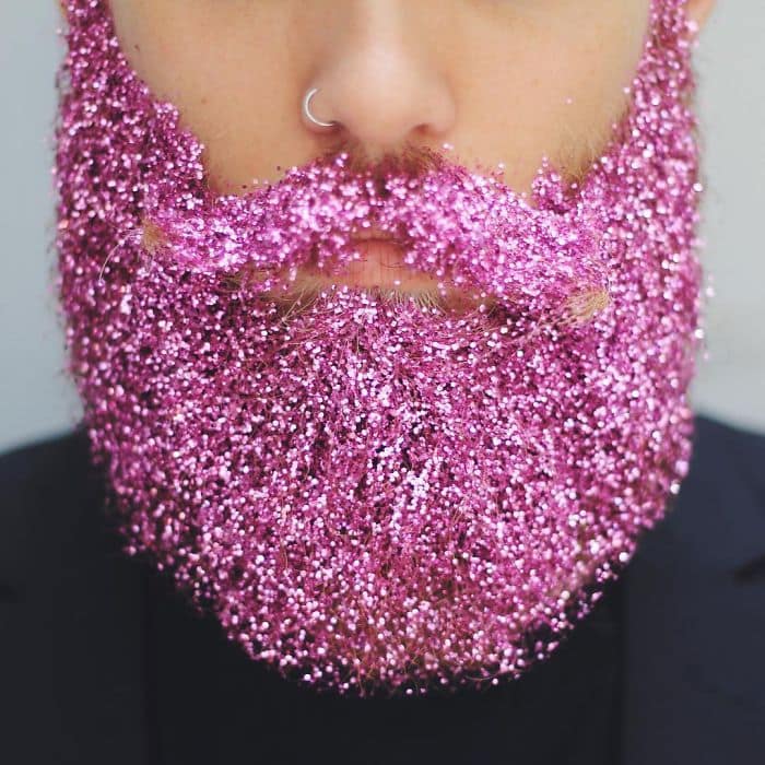 bright pink beard