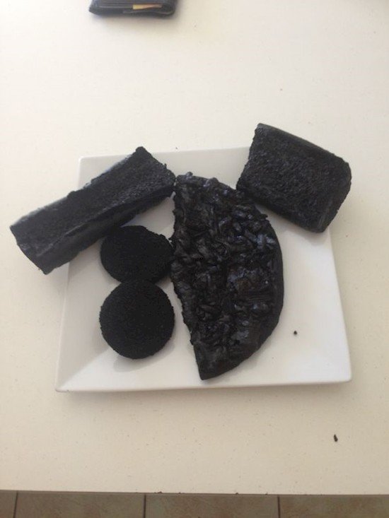 burnt food