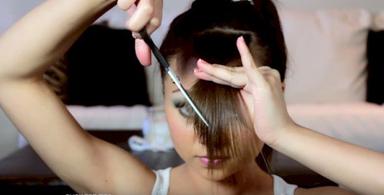 cutting bangs