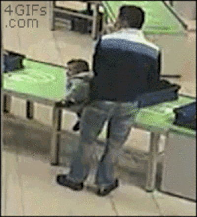 dad saves baby