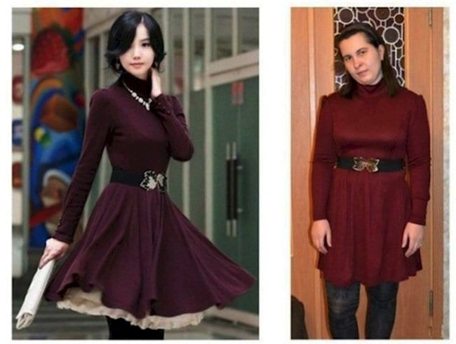 purple dress with belt expectations vs reality 