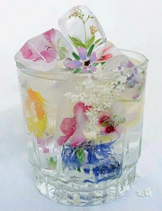 flower ice cubes