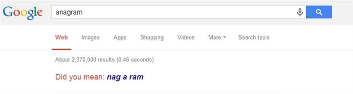 google anagrams