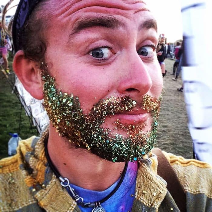 guy glittery beard