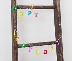 happy birthday string lights