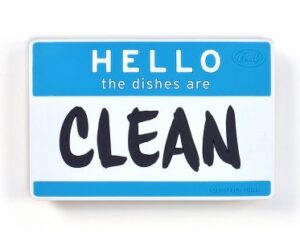 hello dishwasher sign clean