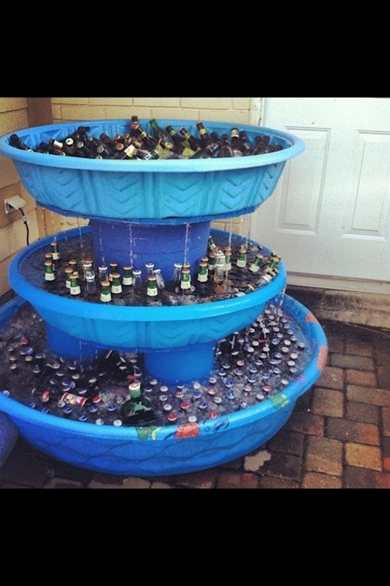 kiddie pool drinks fountain