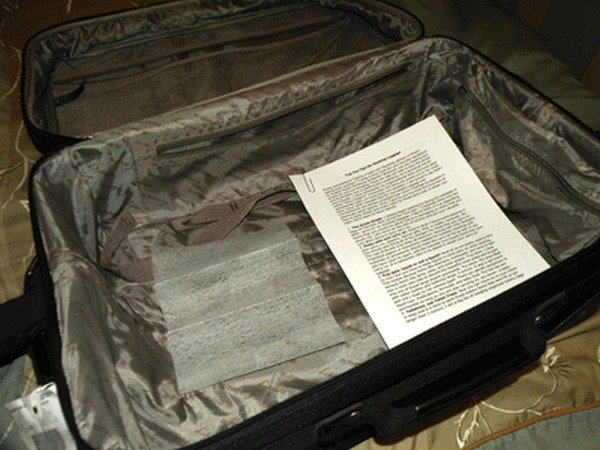 laundry sheets suitcase