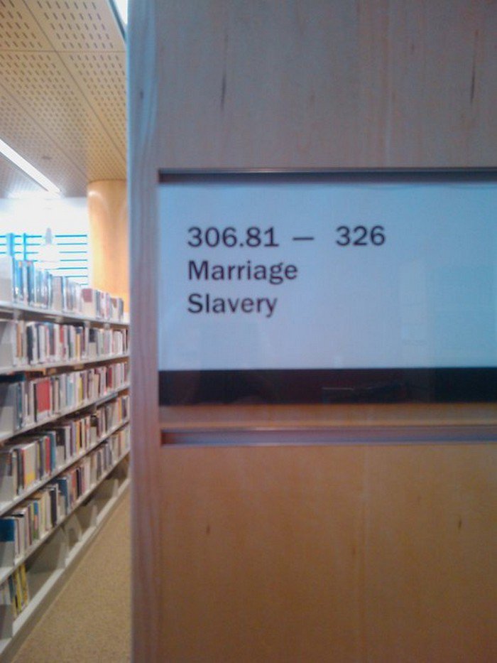 library marriage slavery