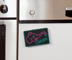 neon dishwasher sign
