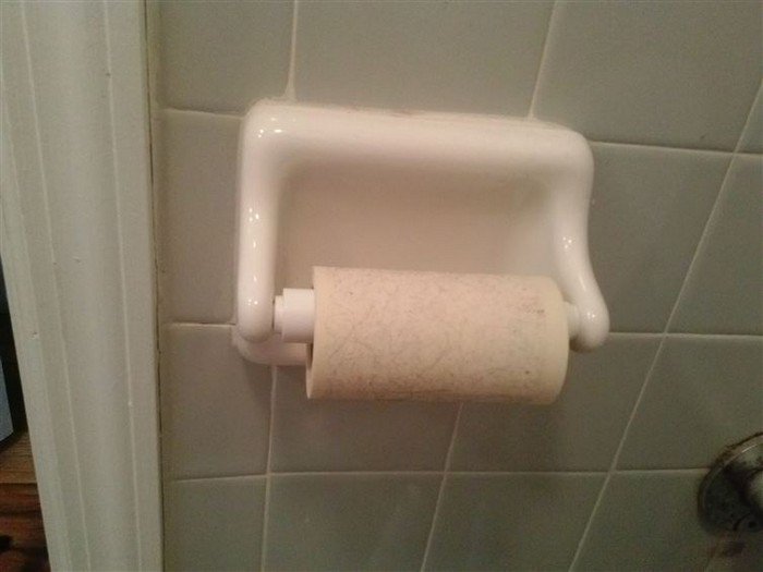 no toilet paper